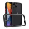 thumbnail image 1 of SaniMore for iPhone 14 6.1" Ultra-Thin Case, High Quality Transparent Tempered Glass Back Anti-Scratch Heavy Duty Full Body Protective Case for iPhone 14 Women Men, Black, 1 of 7