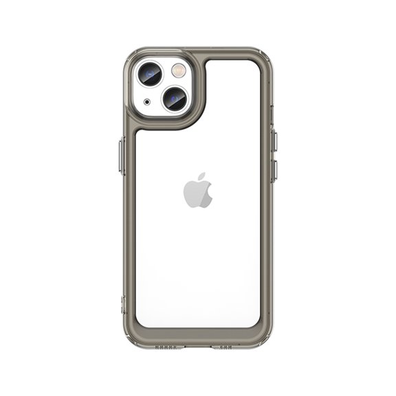 SaniMore iPhone 14 Case (6.1 inch 2022 Release), Soft Shockproof TPU Bumper Crystal-clear PC Back Anti-drop Ultra-slim Lightweight Rugged Cover For iPhone 14 6.1 inch 2022 Release, Gray
