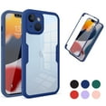 thumbnail image 1 of SaniMore iPhone 14 Case with Front Screen Protector, [360 Full Body] [Compatible Magsafe Wireless Charging] Protective Shockproof Bumper Case for iPhone 14 6.1" 2022, Blue, 1 of 9
