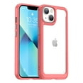thumbnail image 1 of SaniMore for iPhone 14 Lightweight Transparent Case, Rugged Clear PC Back & TPU Bumper [Not Yellowing Technology] Heavy Duty Full Body Protective Case for iPhone 14, Red, 1 of 8