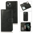 thumbnail image 1 of SaniMore for iPhone 14 Plus 6.7" 2022 Case, Flip Folio PU Leather Wallet Cover with Detachable Shell Wrist Strap Kickstand Card Slots Business Shockproof Case Magnetic Clasp for iPhone 14 Plus, Black, 1 of 9