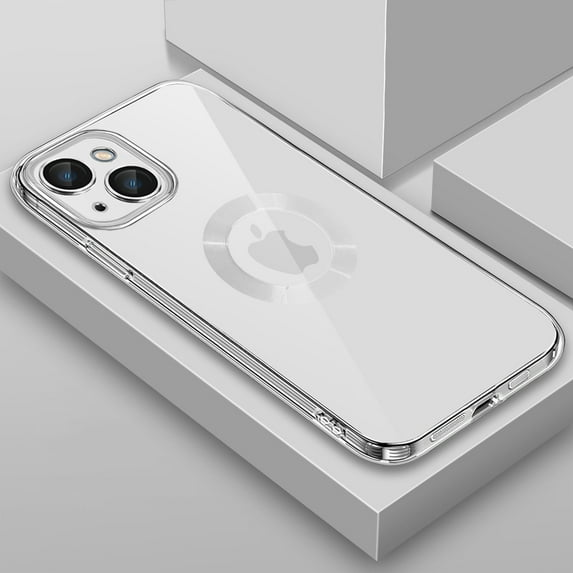 SaniMore for iPhone 14 Plus 6.7" 2022 Case with Lens Flim + Dust Cover Anti-greasy Anti-fingriprint All-inclusive Drop Resistant Ultra-thin Rugged Electroplated Case For iPhone 14 Plus, Clear