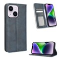 thumbnail image 1 of SaniMore iPhone 14 Plus 6.7" 2022 Case, Magnetic Folio PU Leather Cover with Card Slots Cash Pocket Stand Feature Full-body Protctive Shockproof Anti-fall Business Wallet Retro Shell, Darkblue, 1 of 6