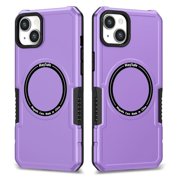SaniMore for iPhone 14 Plus 6.7" 2022 Case, Rugged PC Back Shockproof TPU Bumper Wireless Charging Strong Magnetic Shell Slim Lightweight Heavy Duty Protective Cover for iPhone 14 Plus 2022, Purple