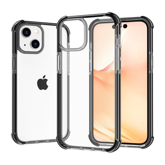 SaniMore for iPhone 14 Plus 6.7" 2022 Case, Ultra-clear Rugged Acrylic Backplane Shockproof Anti-fall Slim Lightweight Anti-scratch Anti-slip Cover For iPhone 14 Plus, Black