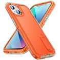 thumbnail image 1 of SaniMore for iPhone 14 Plus 6.7" 2022 Hybird Case, Rugged PC Back Shockproof TPU Shell Metal Hidden Kicksatnd Drop Resistant Anti-slip Heavy Duty Protective Case for iPhone 14 Plus 6.7" 2022, Orange, 1 of 8