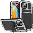 thumbnail image 1 of SaniMore for iPhone 14 Plus 6.7" 2022 Tri-layer Case with Wireless Charging Tempered Glass Screen Protector Hidden Bracket Drop Resistant Heavy Duty Protective Case for iPhone 14 Plus,  Silver, 1 of 8