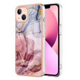 thumbnail image 1 of SaniMore for iPhone 14 Plus 6.7" Electroplated Marble Case, Clear Magnetic Case for iPhone 14 Plus Rugged PC & Soft TPU Transparent Cover with Wireless Charging, Rose, 1 of 8