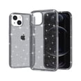 thumbnail image 1 of SaniMore for iPhone 14 Plus 6.7" Lightweight Glitter Case, Rugged Clear PC Back [Not Yellowing Technology] Full Body Protective Case for iPhone 14 Plus Women Ladies Girls, Gray, 1 of 8