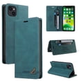thumbnail image 1 of SaniMore for iPhone 14 Plus Case 2023 Released, [RFID Blocking] Flip Wallet Stand Cover Built-in Kickstand + Credit Card Holder Premium PU Leather Shockproof Protection, Blue, 1 of 9