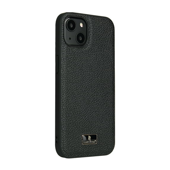 SaniMore for iPhone 14 Plus Case, PU Leather Rugged PC Shockproof Tough Anti-Fingerprint Ultra Slim Lightweight Luxury Anti-scratch Wear-resistant Durable Cover for iPhone 14 Plus, Woven Black