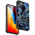thumbnail image 1 of SaniMore for iPhone 14 Plus Case, Rugged PC & Soft TPU CD Magnetic Cover Built-in Car Mount & Multi-View Kickstand Camouflage Military Grade Shockproof Heavy Duty Protective Shell, Darkblue, 1 of 7