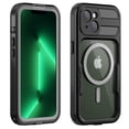 thumbnail image 1 of SaniMore for iPhone 14 Plus Case with Screen Protector, Drop Resistant Waterproof Magnetic Car Mount Wireless Charing PC TPU Hybird Dustproof Shockproof Heavy Duty Protective Shell, Black, 1 of 16