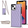 thumbnail image 1 of SaniMore for iPhone 14 Plus Magnetic Fragrant Case Support Wireless Charging, Premium PU Leather Cover Built-in Detachable Lanyard 360° All-Inclusive Shockproof Protective Shell, Purple, 1 of 8