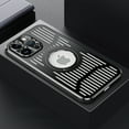 thumbnail image 1 of SaniMore for iPhone 14 Pro (2022) Case Aluminum Alloy Backplane Frosted Anti-scratch Anti-slip Camera Protection [with Inside Card Holder] Heavy Duty Protective Shockproof Magnetic Shell, Black, 1 of 11