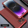 thumbnail image 1 of SaniMore for iPhone 14 Pro 6.1" 2022 Case, Heavy Duty Protective Alloy Frame Rugged Frosted PC Backplane Drop Resistant Shockproof Anti-scratch Slim Lightweight Hybird Case, Red, 1 of 8