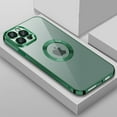 thumbnail image 1 of SaniMore for iPhone 14 Pro 6.1" 2022 Case with Lens Flim + Dust Cover Anti-greasy Anti-fingriprint All-inclusive Drop Resistant Ultra-thin Rugged Electroplated Case For iPhone 14 Pro, Darkgreen, 1 of 7