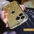thumbnail image 1 of SaniMore for iPhone 14 Pro 6.1" 2022 Case, Luxury Snake Diamond Bumper + Glitter Backpaper for Girls Women Shockproof Drop-proof Stylish Cover For iPhone 14 Pro 6.1" 2022, Gold, 1 of 8