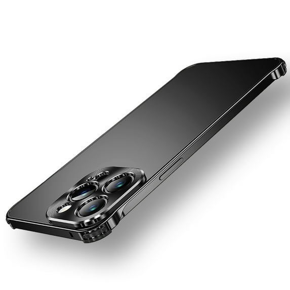 SaniMore for iPhone 14 Pro (6.1" 2022) Case, Metal Backplane Framless Design Drop Resistant Slim Fit Anti-greasy Anti-Fingerprint Shockproof Lightweight Skin-feel Shell for iPhone 14 Pro, Black