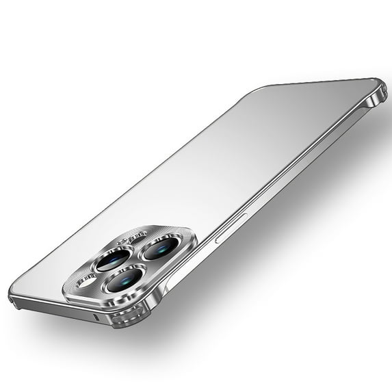 SaniMore for iPhone 14 Pro (6.1" 2022) Case, Metal Backplane Framless Design Drop Resistant Slim Fit Anti-greasy Anti-Fingerprint Shockproof Lightweight Skin-feel Shell for iPhone 14 Pro, Silver