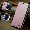 thumbnail image 1 of SaniMore for iPhone 14 Pro (6.1" 2022) Case, PU Leather Auto-magnet Full Protection Flip Kickstand Card & Cash Slots, Retro Shockproof Anti-fall Wallet Business Shell for iPhone 14 Pro, Pink, 1 of 8