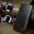thumbnail image 1 of SaniMore for iPhone 14 Pro (6.1" 2022) Case, PU Leather Auto-magnet Full Protection Flip Kickstand Card & Cash Slots, Retro Shockproof Anti-fall Wallet Business Shell for iPhone 14 Pro, Brown, 1 of 8