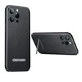 thumbnail image 1 of SaniMore for iPhone 14 Pro 6.1" 2022 Case, PU Leather Shell with Ultra-thin Design Hidden Bracket All-inclusive Hybird Shock Resistant Anti-fall Wear-resistant Cover For iPhone 14 Pro, Black, 1 of 8