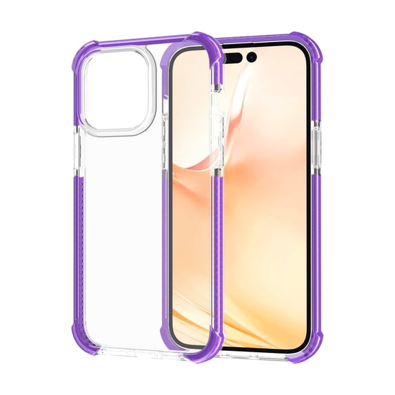 SaniMore for iPhone 14 Pro 6.1" 2022 Case, Ultra-clear Rugged Acrylic Backplane Shockproof Anti-fall Slim Lightweight Anti-scratch Anti-slip Cover For iPhone 14 Pro, Purple