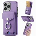 thumbnail image 1 of SaniMore for iPhone 14 Pro (6.1" 2022) Wallet Case,Back Flip Cash Pocket 360° Rotating Metal Holder Kickstand PU Leather Shockproof TPU Card Slots Magnetic Car Mount Wear-resistant Shell ,Purple, 1 of 14