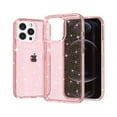 thumbnail image 1 of SaniMore for iPhone 14 Pro 6.1" Lightweight Glitter Case, Rugged Clear PC Back [Not Yellowing Technology] Full Body Protective Case for iPhone 14 Pro Women Ladies Girls, Pink, 1 of 7