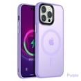 thumbnail image 1 of SaniMore for iPhone 14 Pro 6.1" Magnetic Case, Rugged PC Translucent Back Case with Wireless Charging Heavy Duty Full Body Protective Case for iPhone 14 Pro Women Men, Lightpurple, 1 of 11
