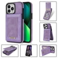 thumbnail image 1 of SaniMore for iPhone 14 Pro 6.1" Magnetic Wallet Case, PU Leather Case with Card Slot & Multi-Angle Kickstand Shockproof Protective Case for iPhone 14 Pro Women Men, Purple, 1 of 7