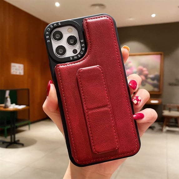 SaniMore for iPhone 14 Pro 6.1" Multifunctional Wallet Case with Card Slot & Kickstand, Premium PU Leather Case with Adjustable Wrist Strap Shockproof Protective Case, Red