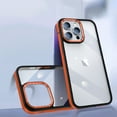 thumbnail image 1 of SaniMore for iPhone 14 Pro Case, Anti-slip Carbon Fibre Bumper Crystal-clear Anti-yellow Backplane Anti-scratch Anti-greasy Shockproof Fall-resistant Slim Lightweight Hybird Shell, Orange, 1 of 7