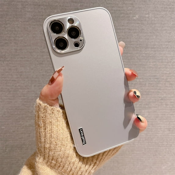 SaniMore for iPhone 14 Pro Case, Shock Absorption Bumper Rear Camera Protection Rugged PC Ultra-Slim & Lightweight Heavy Duty Full Body Protective Cover for Samsung S22 Ultra, Silver
