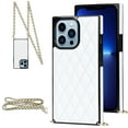 thumbnail image 1 of SaniMore for iPhone 14 Pro Magnetic Fragrant Case Support Wireless Charging, Premium PU Leather Cover Built-in Detachable Lanyard 360° All-Inclusive Shockproof Protective Shell, White, 1 of 8