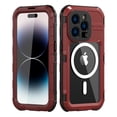 thumbnail image 1 of SaniMore for iPhone 14 Pro Max 6.7" 2022 Case with Built-in Screen Protector, IP68 Waterproof Aluminum Alloy Cover Ultra-clear PC Backplane Heavy Duty Protective Cover for iPhone 14 Pro Max, Red, 1 of 9