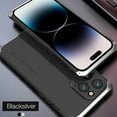 thumbnail image 1 of SaniMore for iPhone 14 Pro Max 6.7" 2022 Case, Heavy Duty Protective Alloy Frame Rugged Frosted PC Backplane Drop Resistant Shockproof Anti-scratch Slim Lightweight Hybird Case, Blacksilver, 1 of 8