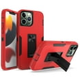 thumbnail image 1 of SaniMore for iPhone 14 Pro Max 6.7" 2022 Case, Hidden Bracket Magnetic Car Holder Dust Cover 3-layer Heavy Duty Protective Rugged Anti-fall Shock Absorption Cover For iPhone 14 Pro Max, Red/Black, 1 of 6