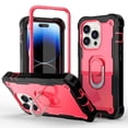 thumbnail image 1 of SaniMore for iPhone 14 Pro Max 6.7" 2022 Case with Hidden Bracket Rugged Heavy Duty Protective [Hard PC Back + Silicone Bumper] Shokcproof Anti-drop Tri-layer Hybird Armor Shell, Black + Rose, 1 of 7