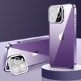 thumbnail image 1 of SaniMore for iPhone 14 Pro Max (6.7" 2022) Case, [Lens Camera Protector Film], Foldable Bracket Glass  Anti-Fingerprint Shockproof Bumper Drop Resistant Slim Fit Shell for iPhone 14 Pro Max,Purple, 1 of 13
