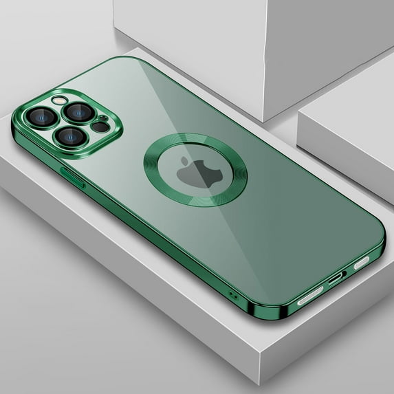 SaniMore for iPhone 14 Pro Max 6.7" 2022 Case with Lens Flim + Dust Cover Anti-greasy Anti-fingriprint All-inclusive Drop Resistant Ultra-thin Rugged Electroplated Case For iPhone 14 Pro Max,Darkgreen