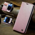 thumbnail image 1 of SaniMore for iPhone 14 Pro Max (6.7" 2022) Case, PU Leather Auto-magnet Full Protection Flip Kickstand Card & Cash Slots, Retro Shockproof Anti-fall Wallet Business Shell, Pink, 1 of 8