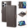 thumbnail image 1 of SaniMore for iPhone 14 Pro Max 6.7" 2022 Case, PU Leather Magnetic Flip Folio Shell with Card Holders RFID Blocking Kickstand Shockproof TPU Magnetic Closure Business Cover, Coffee, 1 of 10