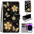 thumbnail image 1 of SaniMore for iPhone 14 Pro Max 6.7 "2022 PU Leather Case with Card Slots Detchable Lanyard Color Painting Luxury Pattern Flip Kickstand Shcokproof Wallet Case for iPhone 14 Pro Max 6.7", Cat, 1 of 8