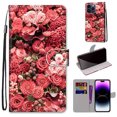 thumbnail image 1 of SaniMore for iPhone 14 Pro Max 6.7 "2022 PU Leather Case with Card Slots Detchable Lanyard Color Painting Luxury Pattern Flip Kickstand Shcokproof Wallet Case for iPhone 14 Pro Max 6.7", Cat, 1 of 8