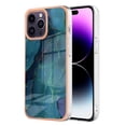 thumbnail image 1 of SaniMore for iPhone 14 Pro Max 6.7" Electroplated Marble Case, Clear Magnetic Case for iPhone 14 Pro Max Rugged PC & Soft TPU Transparent Cover with Wireless Charging, Green, 1 of 8