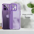 thumbnail image 1 of SaniMore for iPhone 14 Pro Max 6.7" Lightweight Case, Rugged Clear PC Back Anti-Fingerprint Anti-Scratch Heavy Duty Full Body Protective Case for iPhone 14 Pro Max Women Men, Purple, 1 of 8