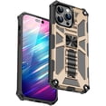 thumbnail image 1 of SaniMore for iPhone 14 Pro Max 6.7" Magnetic Case, Rugged PC & TPU Bumpers with Car Mount & Kickstand Military Grade Shockproof Heavy Duty Protective Case for 14 Pro Max Women Men, Gold, 1 of 7
