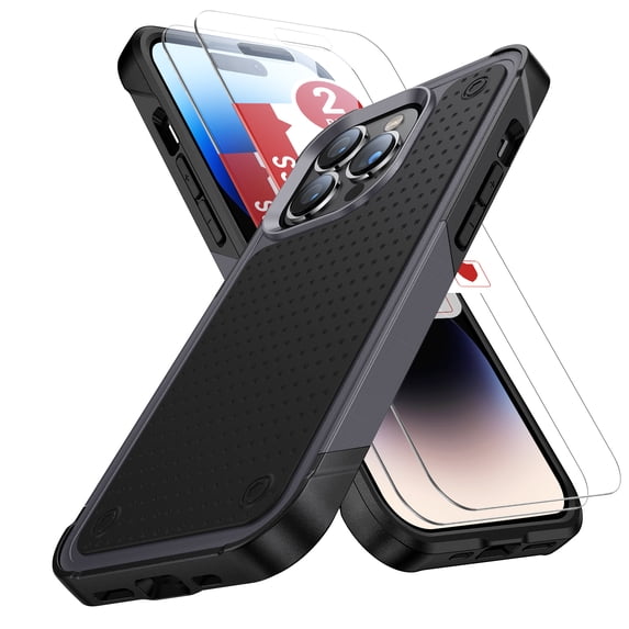 SaniMore for iPhone 14 Pro Max 6.7 inch Case Rubber, Heavy Duty Body Shockproof Bumper Cover Military Grade Anti-Scratch & Anti-Fingerprint Outdoor Rugged Case for iPhone 14 Pro Max 2022, Gray